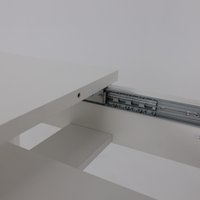 Кухонный стол ЭлиГард Stan 1180-1570x760x745 (белый структурный)