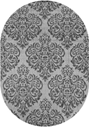 

Ковер для жилой комнаты Bossan Viva B305A-SIYAH-KGRI-OVAL 2x2.9 м