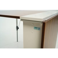 Стол-книга Stoloff Мечта 1600x850 (белый/орех, опоры складные, углы закругленные с роликами и ручками)