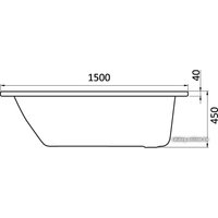 Ванна Santek Монако 150x70 1WH111976 (с каркасом и экраном)