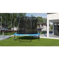 Батут GetActive Jump PRO 10FT с лестницей и внутренней сеткой (синий)