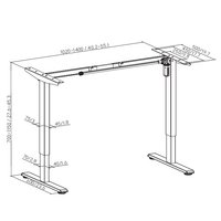 Стол для работы стоя ErgoSmart Electric Desk Prime 1200х650х18 мм (дуб натуральный/черный)