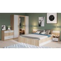 Комплект мебели для спальни Империал Алёна 4 (дуб сонома/белый) в Солигорске