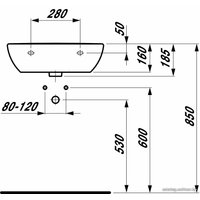 Умывальник Laufen PRO 810951 55x44