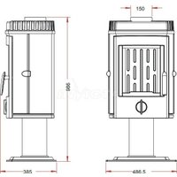 Свободностоящая печь-камин Invicta MESNIL 6136-44