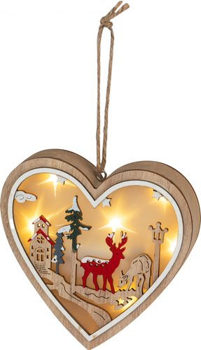 Елочная игрушка ЭРА Сердце ENGDS-5L Б0060479