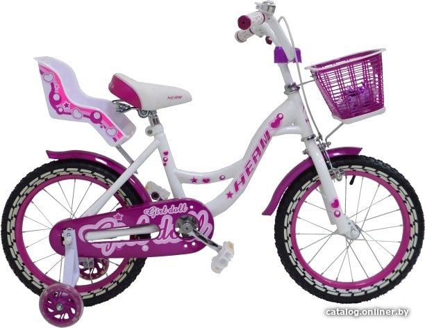 Детский велосипед Heam Girl Doll 14 (белый)