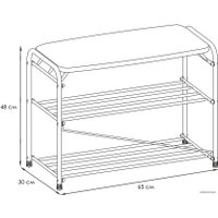 Полка для обуви ЗМИ Альфа 23 с сиденьем ПДОА 23С (белый) в Бобруйске