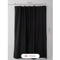 Шторка-занавеска для ванны Home One Linen 180x200 412878 (черный)