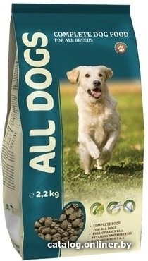 Сухой корм для собак All Dogs Полнорационный корм для взрослых собак 2.2 кг