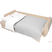 Угловой диван Лига диванов Сатурн 27876 (левый, экокожа, бежевый)