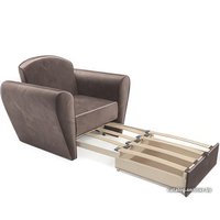 Кресло-кровать Мебель-АРС Квартет (бархат, серо-шоколадный Star Velvet 60 Cofee)
