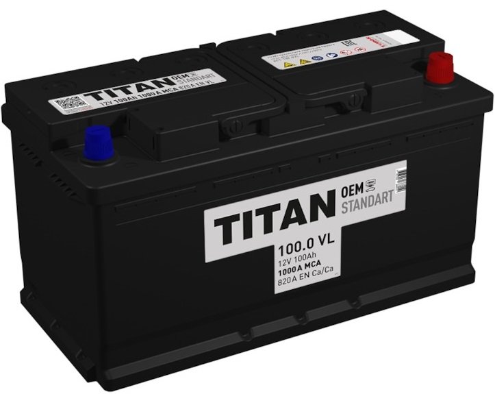 

Автомобильный аккумулятор Titan Standart R+ (100 А·ч)
