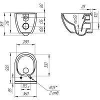 Унитаз подвесной Cersanit Brasko Smart Clean On DPL EO Slim LP 64824