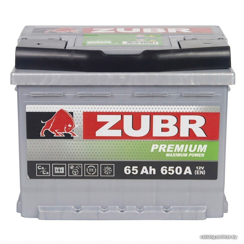 Автомобильный аккумулятор Zubr Premium L+ (65 А·ч)