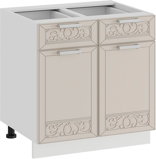 

Шкаф напольный Трия Долорес 1Н6Я1 (белый/крем)