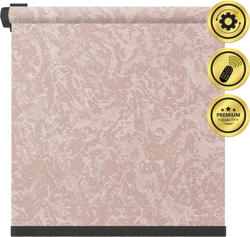 

Рулонная электроштора НеоФьюжен Джерси 150х250 правая (пыльная роза, черная фурнитура)