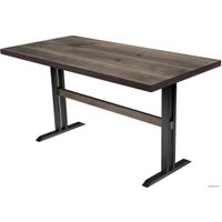 Кухонный стол Buro7 Двутавр 150 (классика, дуб мореный/черный)