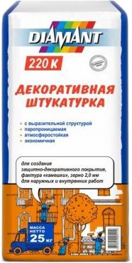 Декоративная штукатурка Diamant 220 K (25 кг, белый)