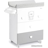 Детский комод CAM Cassettiera Orso Тедди серый G262-C262 (белый/серый-серый)