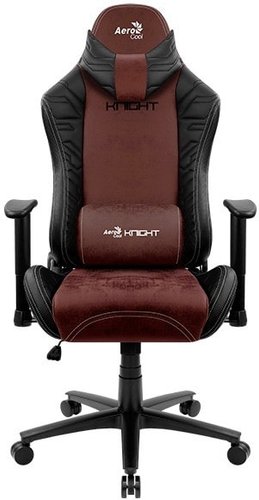 Игровое (геймерское) кресло AeroCool Knight Burgundy Red (черный/красный)