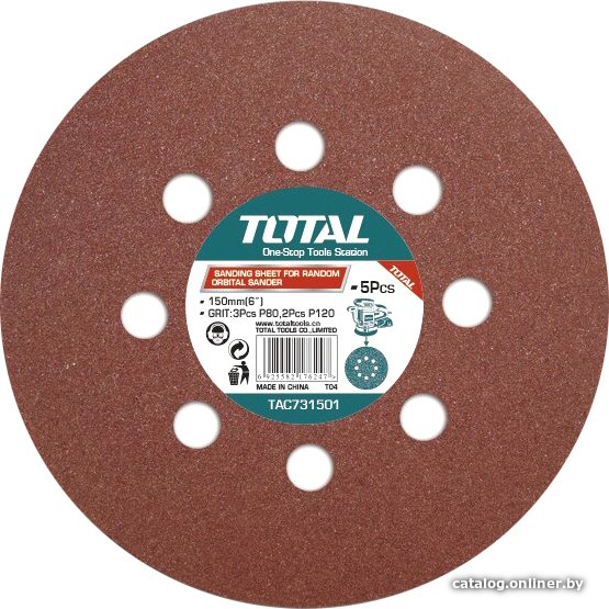 Набор шлифкругов Total TAC731501 (5 шт)