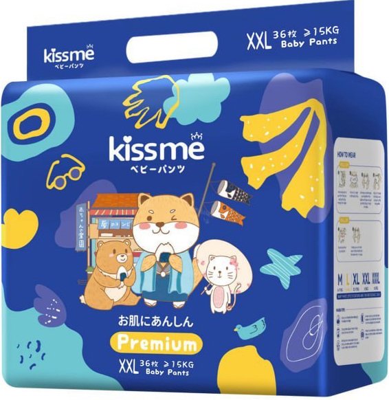 

Трусики-подгузники Kissme Premium Pants XXL от 15 кг (36 шт)