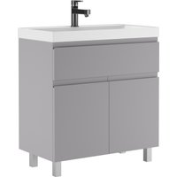  Домино Тумба под умывальник Unit 80 Graffo В1 (светло-серый матовый)