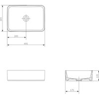 Умывальник Cersanit Crea 50 Rectangular 64755