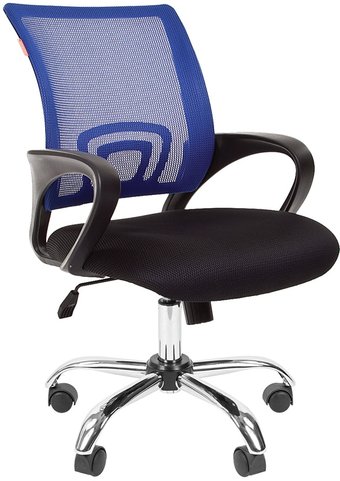 Офисное кресло CHAIRMAN 696 Chrome (черный/синий)