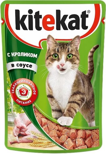 Пресервы Kitekat Нежный кролик в соусе 85 г