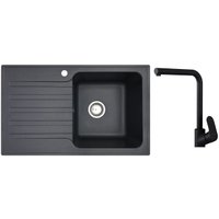 Кухонная мойка БелЭворс Styl R + Like F8005022 (черный)