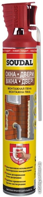 Монтажная пена Soudal Окна двери Genius Gun 750 мл