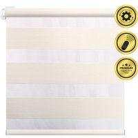 Рулонная электроштора НеоФьюжен Юпитер 210х250 левая (слоновая кость, белая фурнитура)