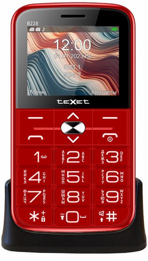 

Телефон TeXet TM-B228 (красный)