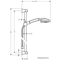 Душевой гарнитур  Hansgrohe Raindance Classic 100 3jet 27841090 (хром/золотистый)