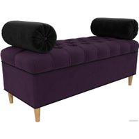 Банкетка Лига диванов Глория 113666 (велюр фиолетовый/черный/черный)