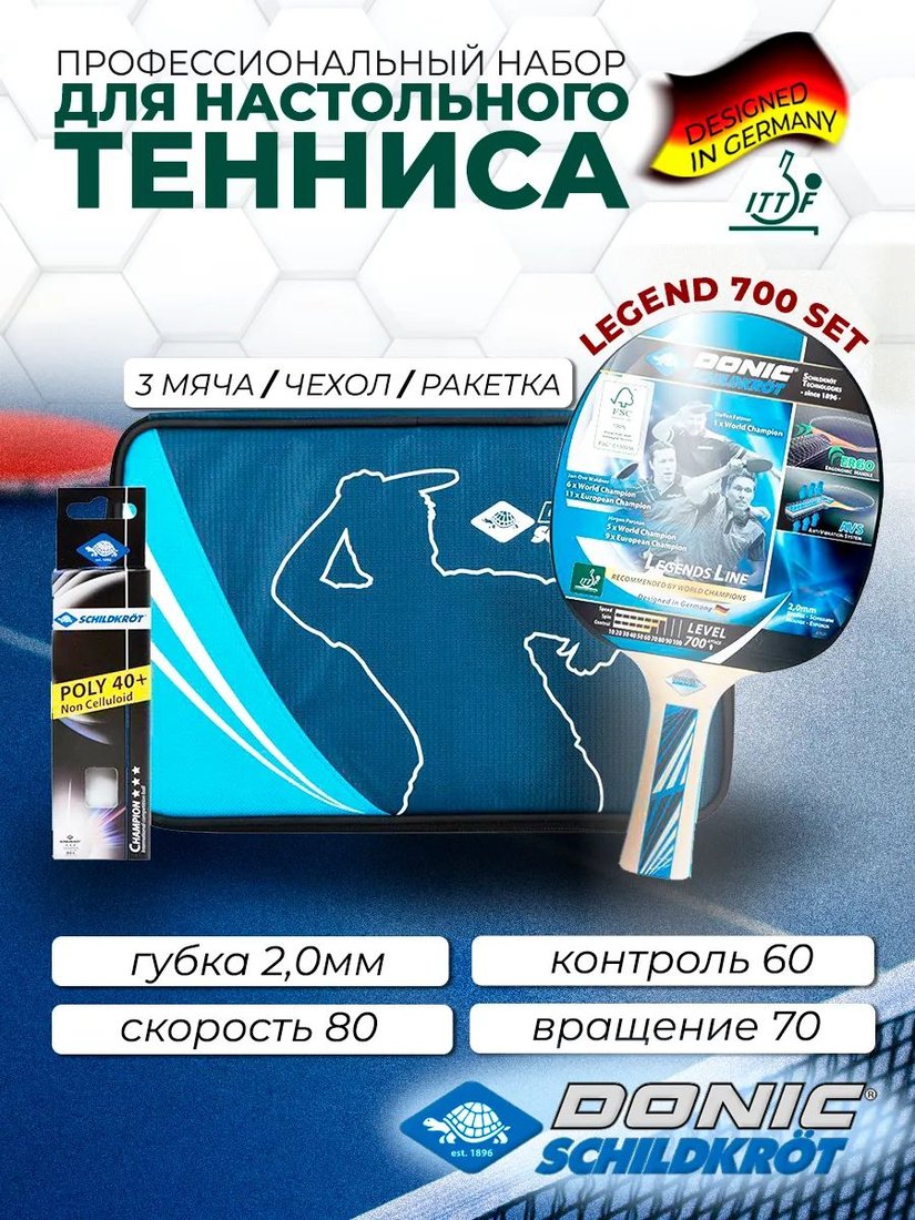 

Набор для настольного тенниса Donic-Schildkrot Legends 700 788489