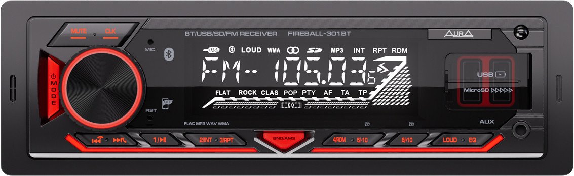 

USB-магнитола Aura Fireball-301BT