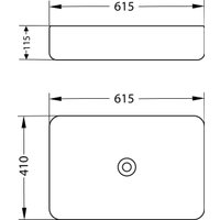 Умывальник Lauter 21842 + Moon 21СK81691C с донным клапаном 21190CH (хром)