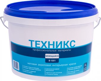 Краска Техникс Моющаяся В-1001 P 3 кг (белый)