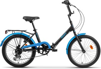 Велосипед AIST Smart 20 2.1 2024 (черный/синий)