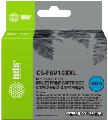 Картридж CACTUS CS-F6V19XXL (аналог HP 123XL F6V19AE)