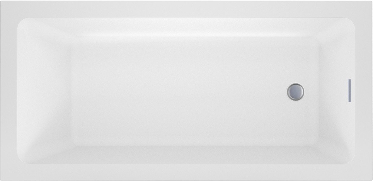 Ванна Wellsee FreeDom 2.0 165x80 23300201R (встраиваемая ванна белый глянец, сифон-автомат хром)