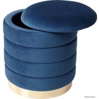 Пуфик M-City Фред 461MC04441 (велюр синий/золото)