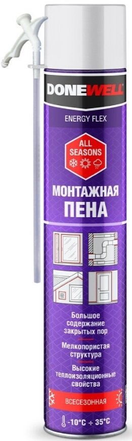 

Монтажная пена Donewell DPH10UAS Energy Flex Всесезонная (1 л)