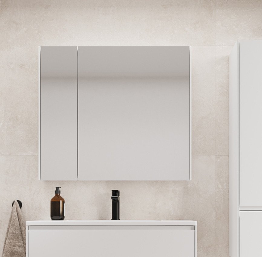 

Symbolite Шкаф с зеркалом для ванной Лима 100 (эмаль, белый матовый)