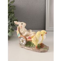 Статуэтка Sima-Land Цыплята везут кролика в колеснице 10583227