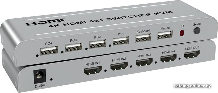 KVM переключатель USBTOP 4K HDMI - USB Type-A х4