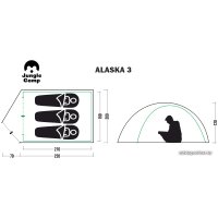 Треккинговая палатка Jungle Camp Alaska 3 (камуфляж)